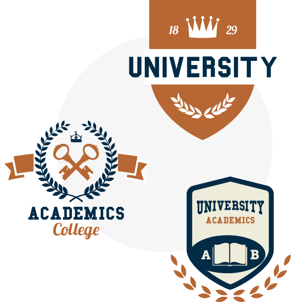 Various university and greek logos